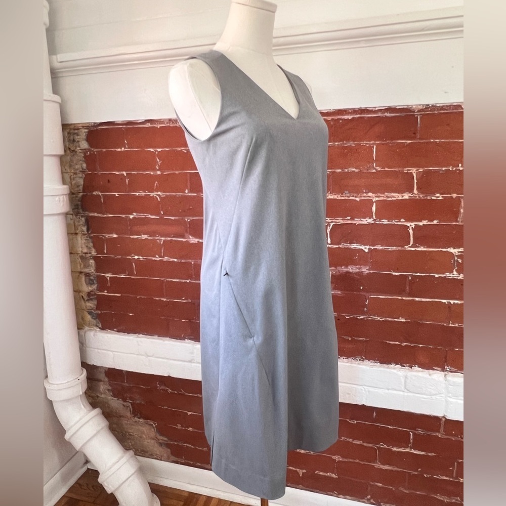 Ministry of Supply Kinetic Sleeveless Shift Dress Gray Knee Length - Picture 5 of 12